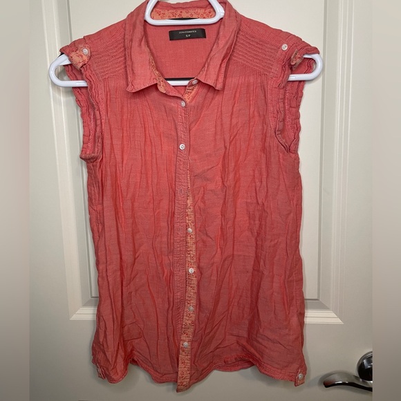 Pink button up tank top Denver Hayes - Picture 1 of 2